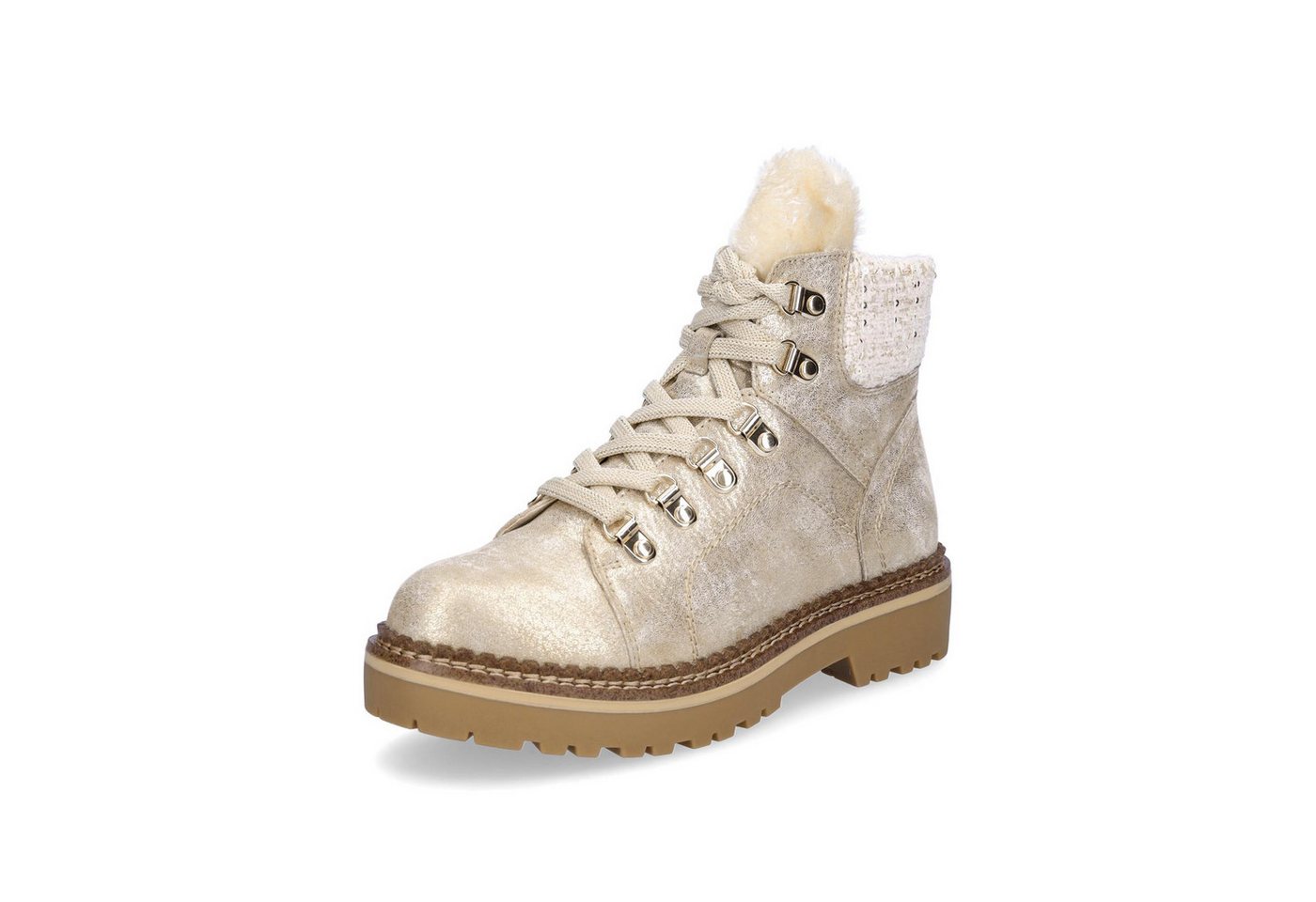 tamaris Damen Schnürboot gold Schnürboots