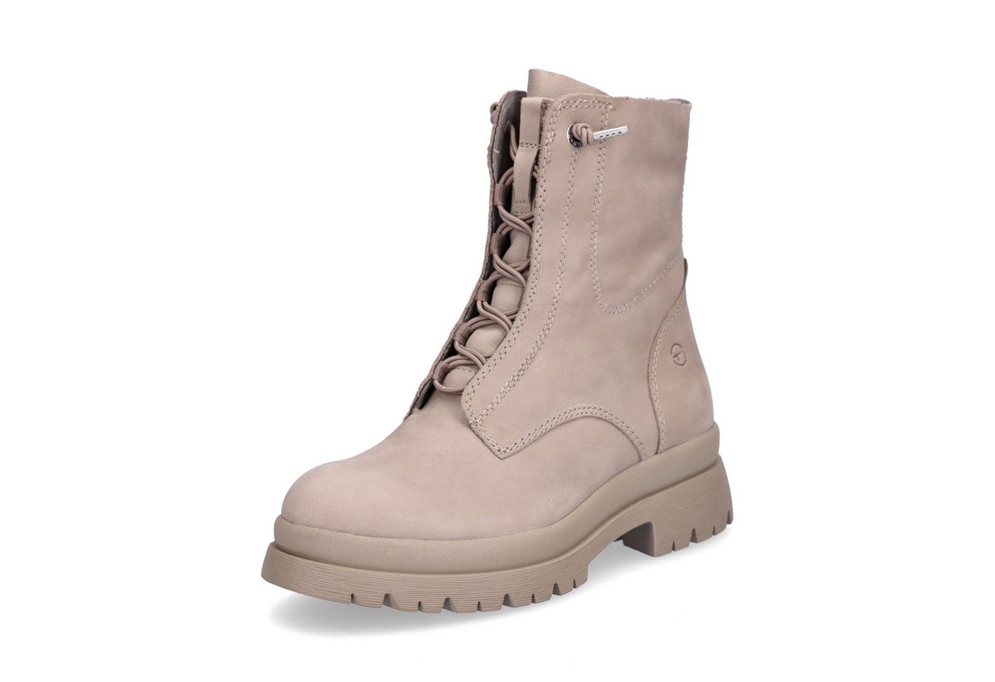 tamaris Damen Stiefelette taupe Schnürboots