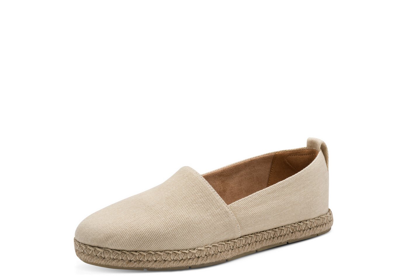 tamaris Espadrille, Sommerschuh, Slipper, Schlupfschuh mit Juterahmen am Plateau