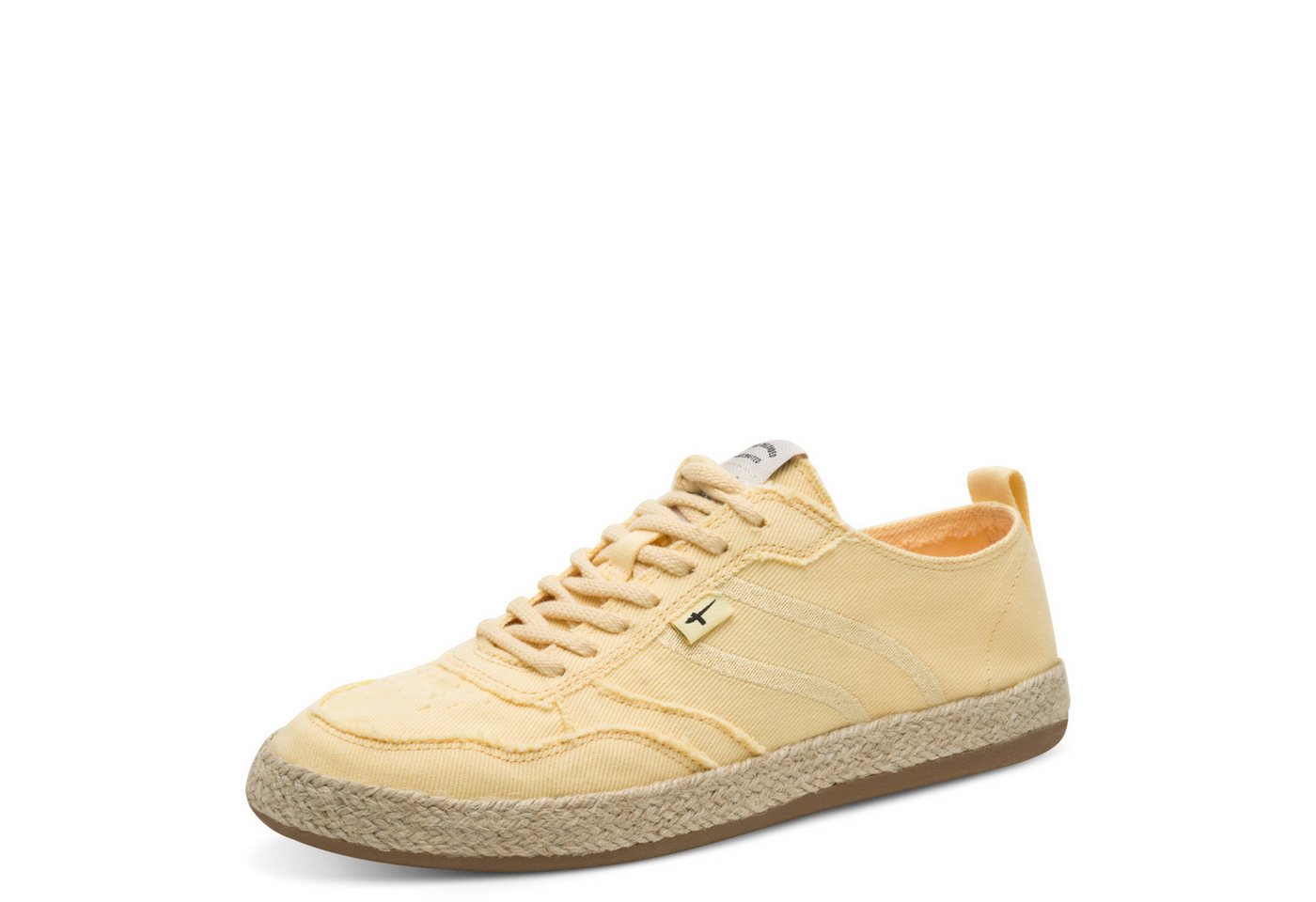 tamaris Plateausneaker Freizeitschuh, Halbschuh, Schnürschuh mit Juterand (gelb)