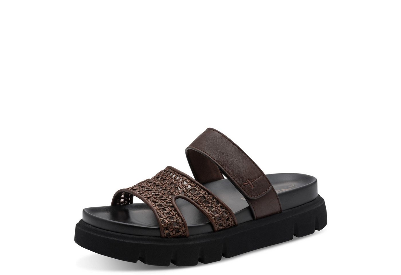 tamaris Pantolette Sommerschuh, Plateaupantolette mit Klettverschluss