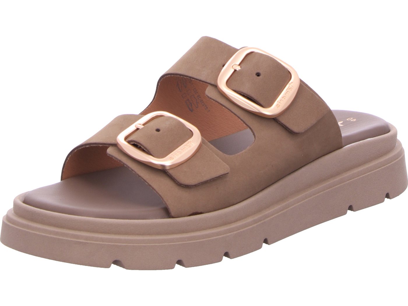 tamaris Keilpantolette echtes Leder (beige)