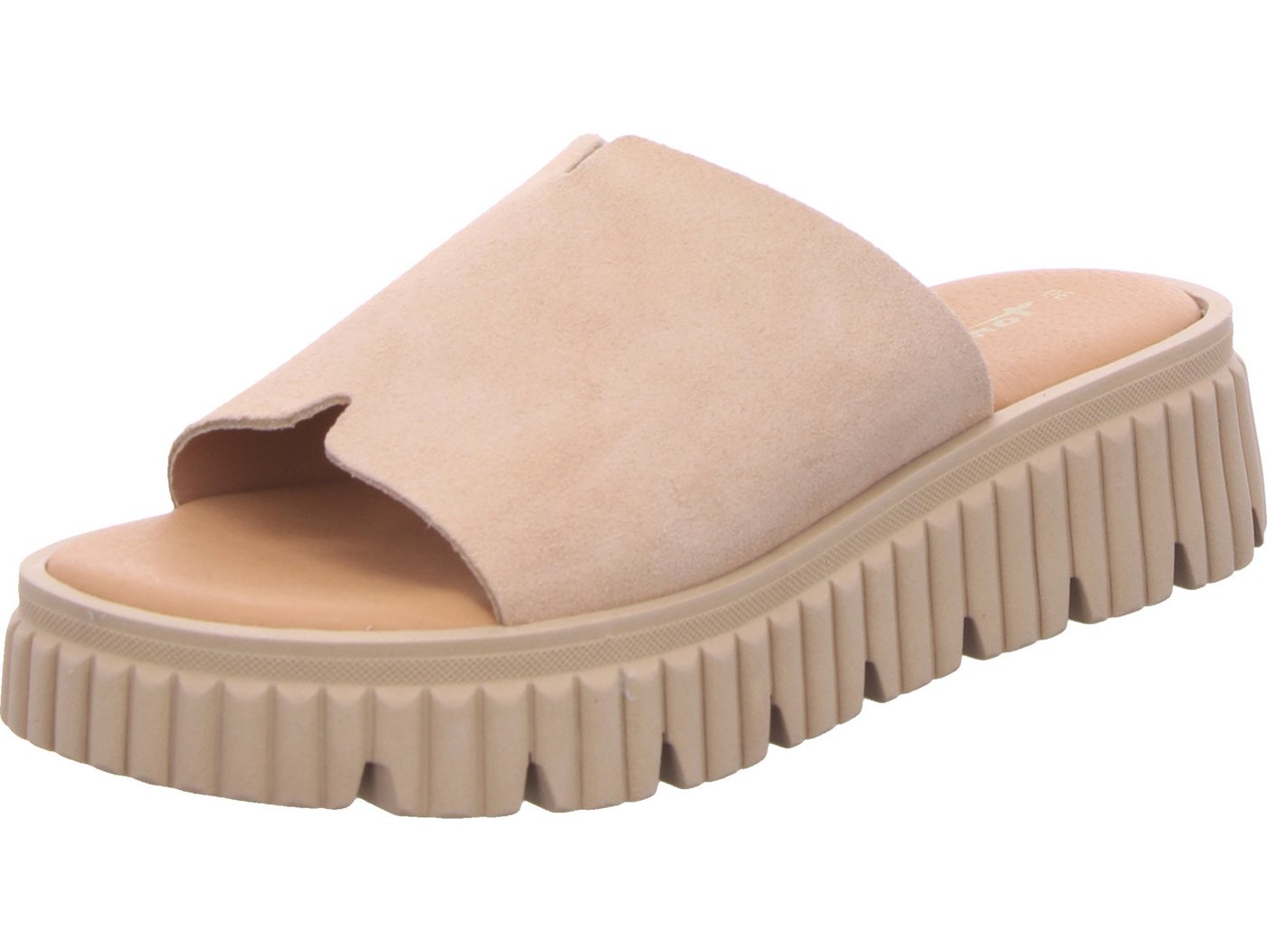 tamaris Keilpantolette echtes Leder (beige)