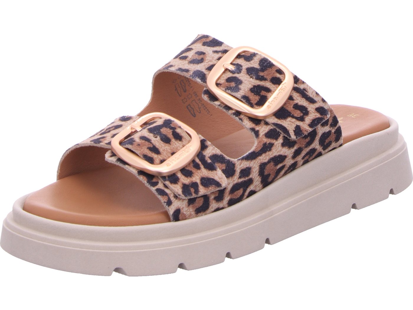 tamaris Keilpantolette echtes Leder (braun)