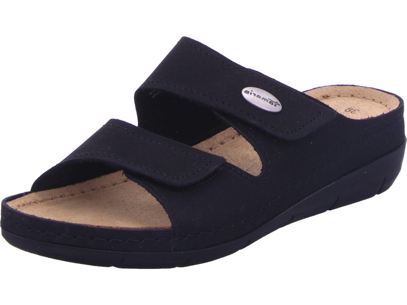 tamaris Keilpantolette echtes Leder (schwarz)