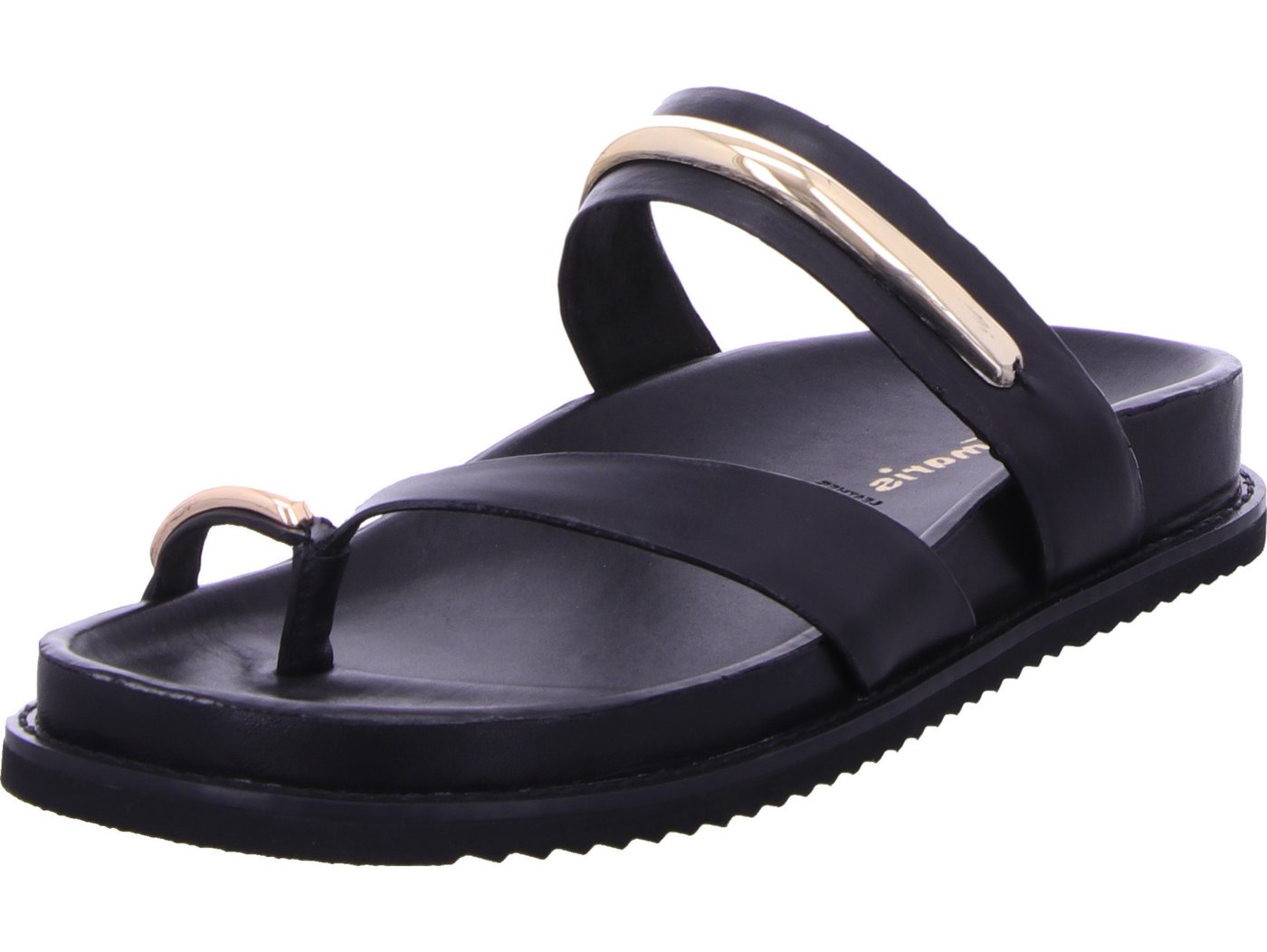 tamaris Keilpantolette echtes Leder (schwarz)