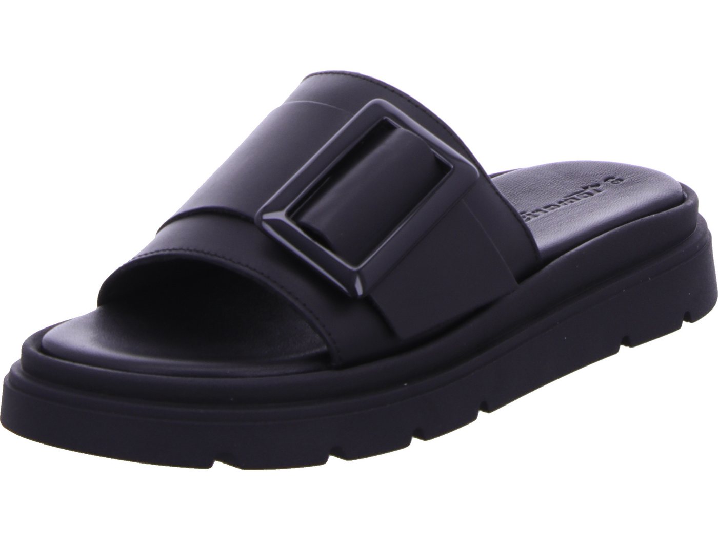tamaris Keilpantolette echtes Leder (schwarz)