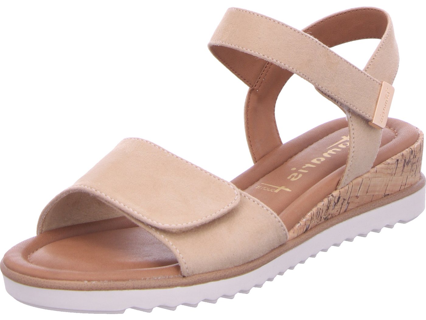 tamaris Keilsandalette 100% vegan (beige)