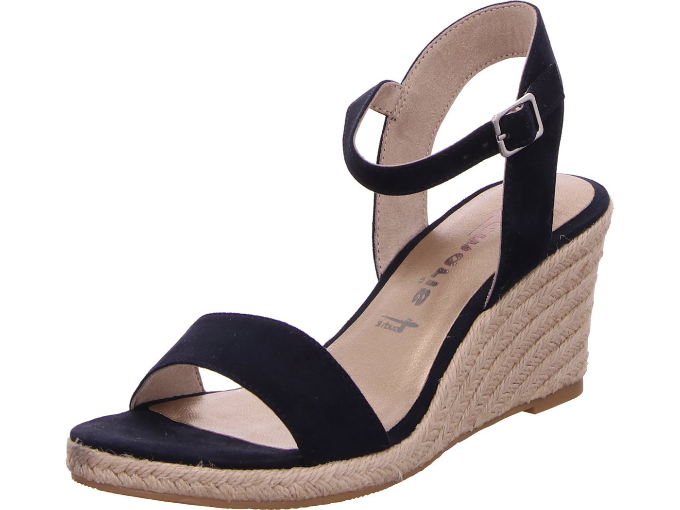 tamaris Keilsandalette 100% vegan (blau)