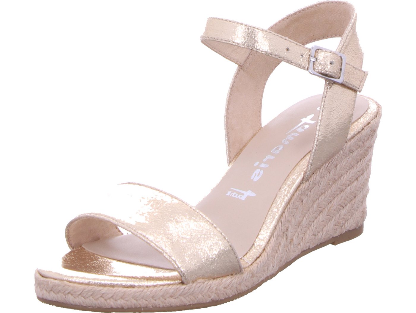tamaris Keilsandalette 100% vegan (gold)