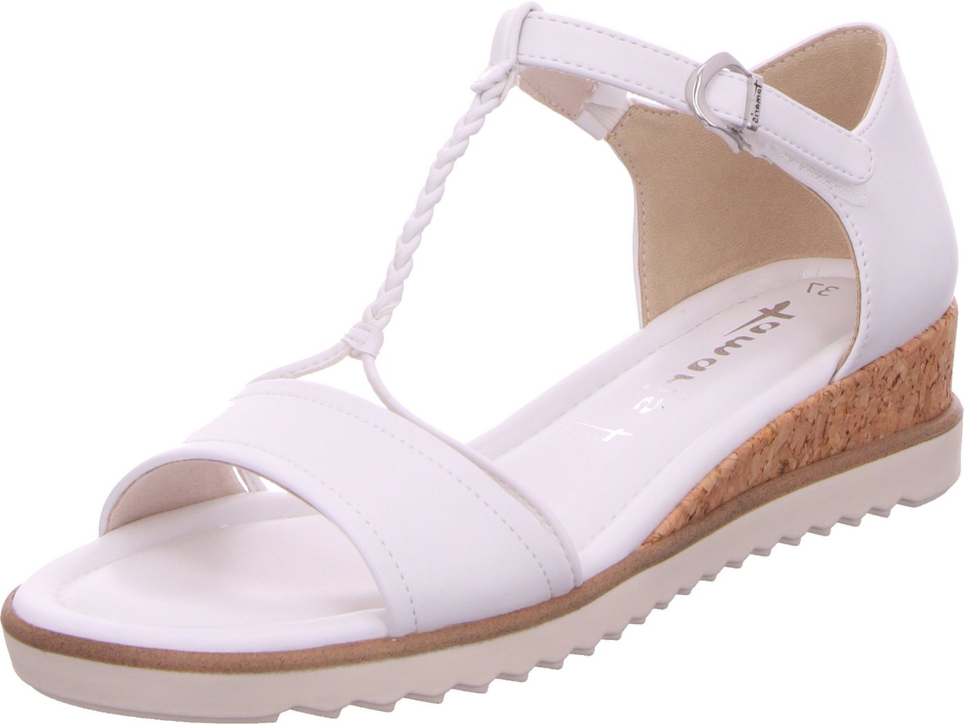 tamaris Keilsandalette 100% vegan (weiß)
