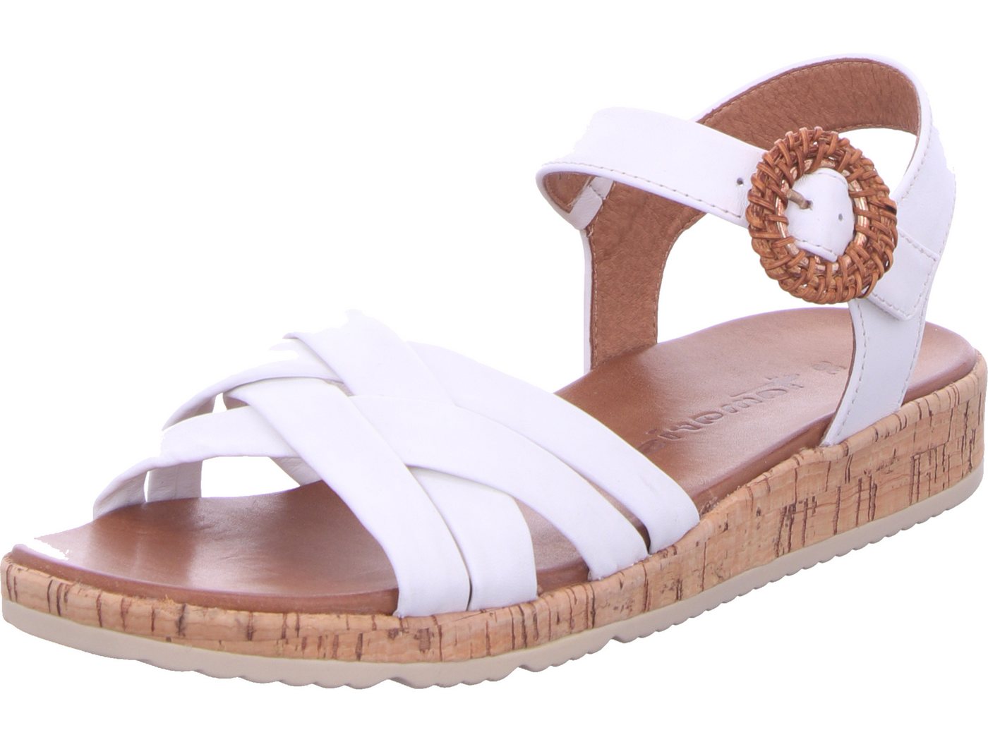 tamaris Keilsandalette echtes Leder (weiß)