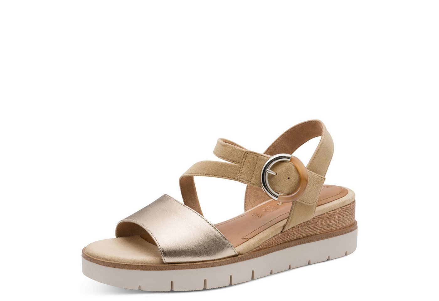 tamaris Keilsandalette, Plateau, Riemchensandale, Sommerschuh mit verstellbarer Schnalle