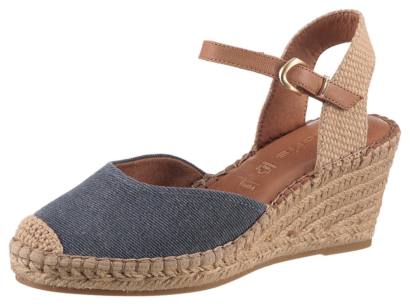 tamaris Keilsandalette, Plateau, Sommerschuh mit geschlossenem Zehenbereich