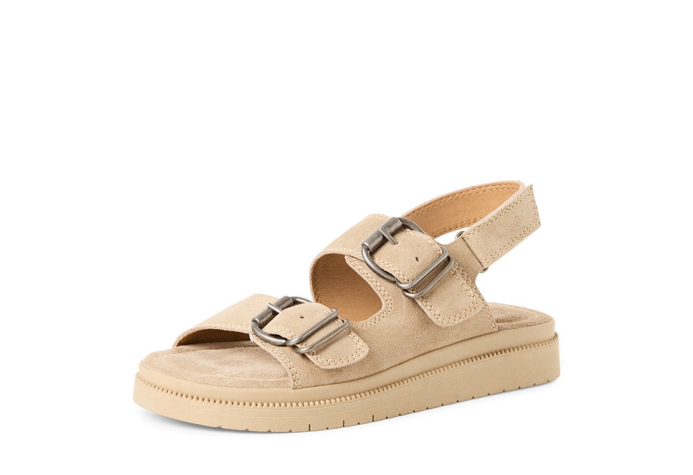 tamaris Keilsandalette Riemchensandale, Sommerschuh im modischen Look (beige)