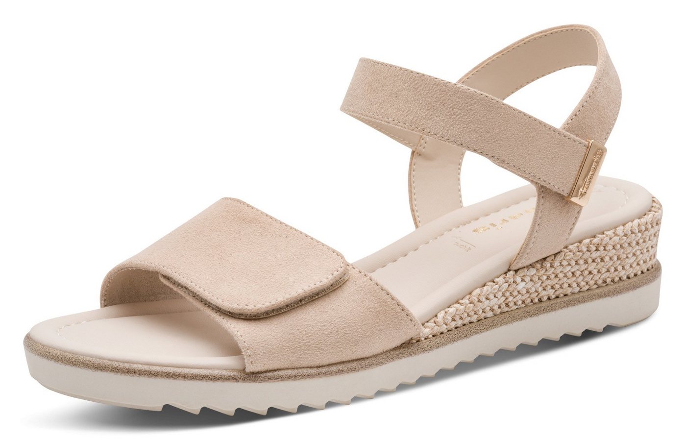 tamaris Keilsandalette, Riemchensandale, Sommerschuh in veganer Verarbeitung (rosa)