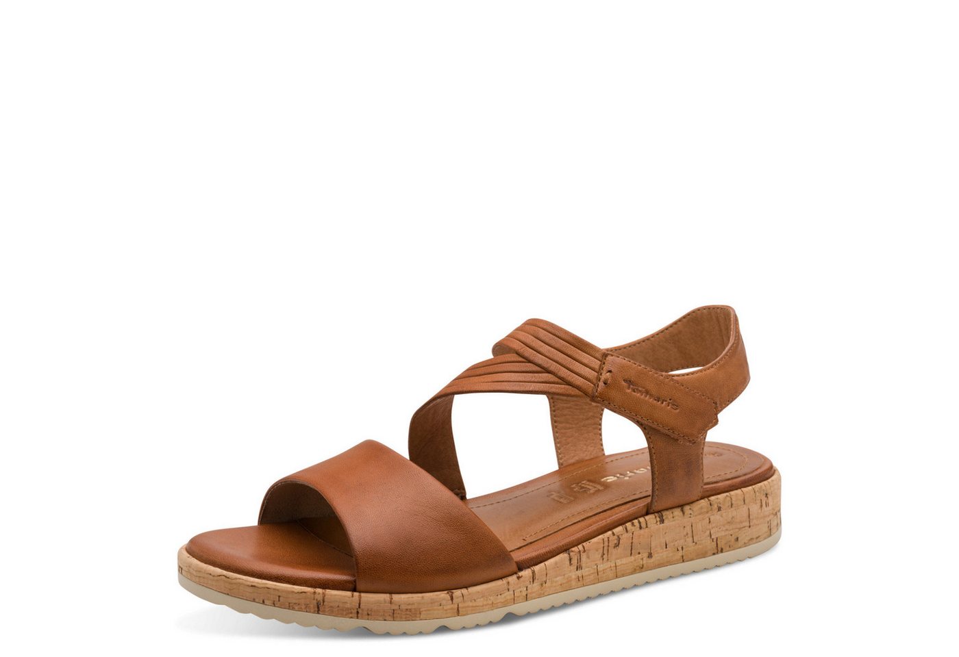 tamaris Keilsandalette Riemchensandale, Sommerschuh mit Touch it-Ausstattung (braun)