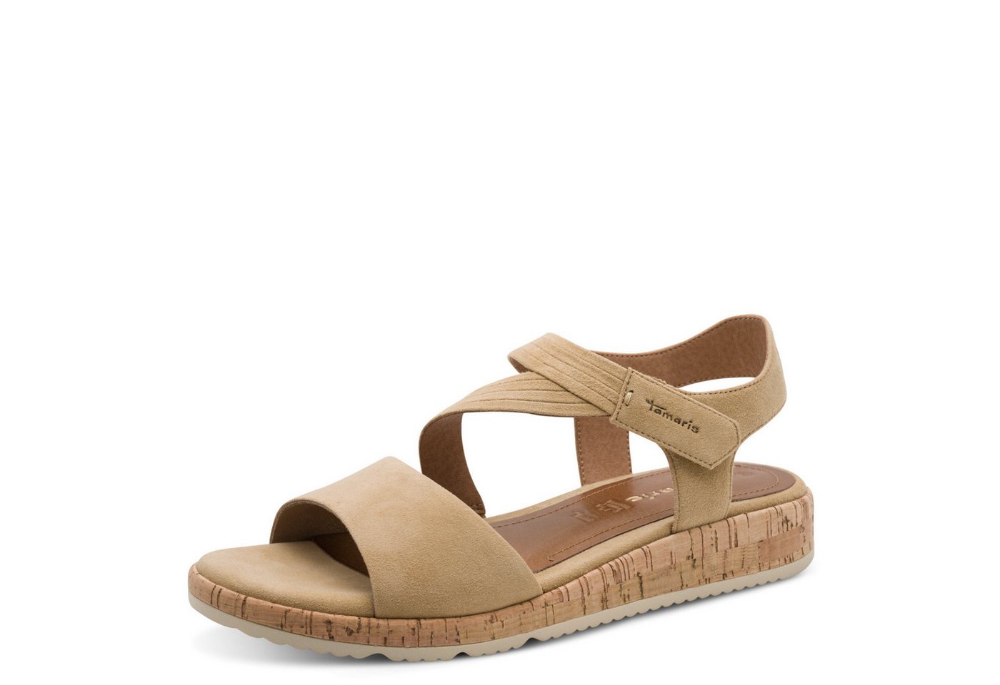 tamaris Keilsandalette Riemchensandale, Sommerschuh mit Touch it-Ausstattung (braun)