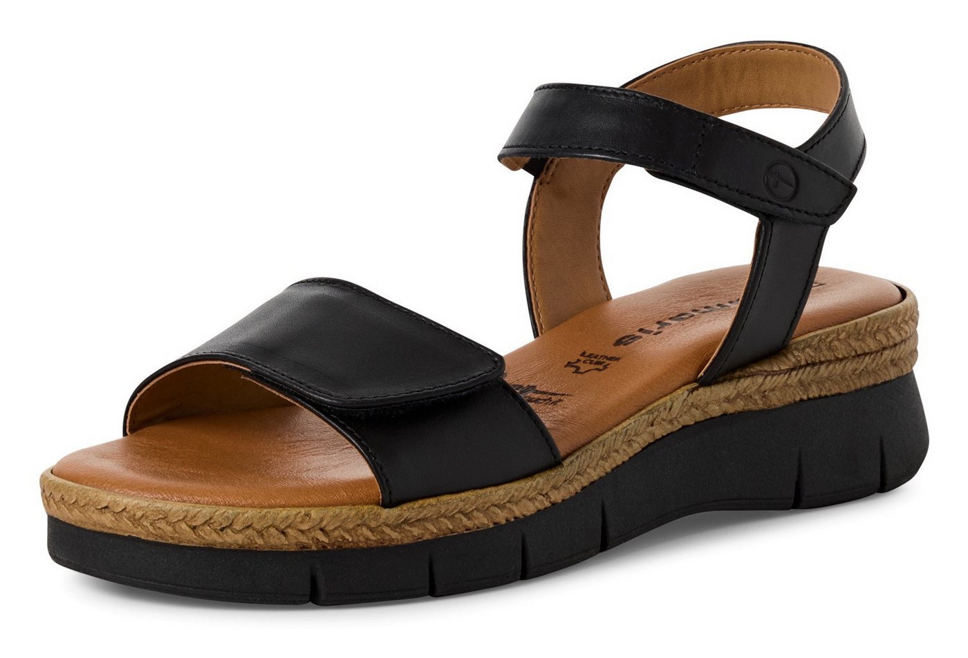 tamaris Keilsandalette, Riemchensandale, Sommerschuh mit verstellbaren Klettverschlüssen