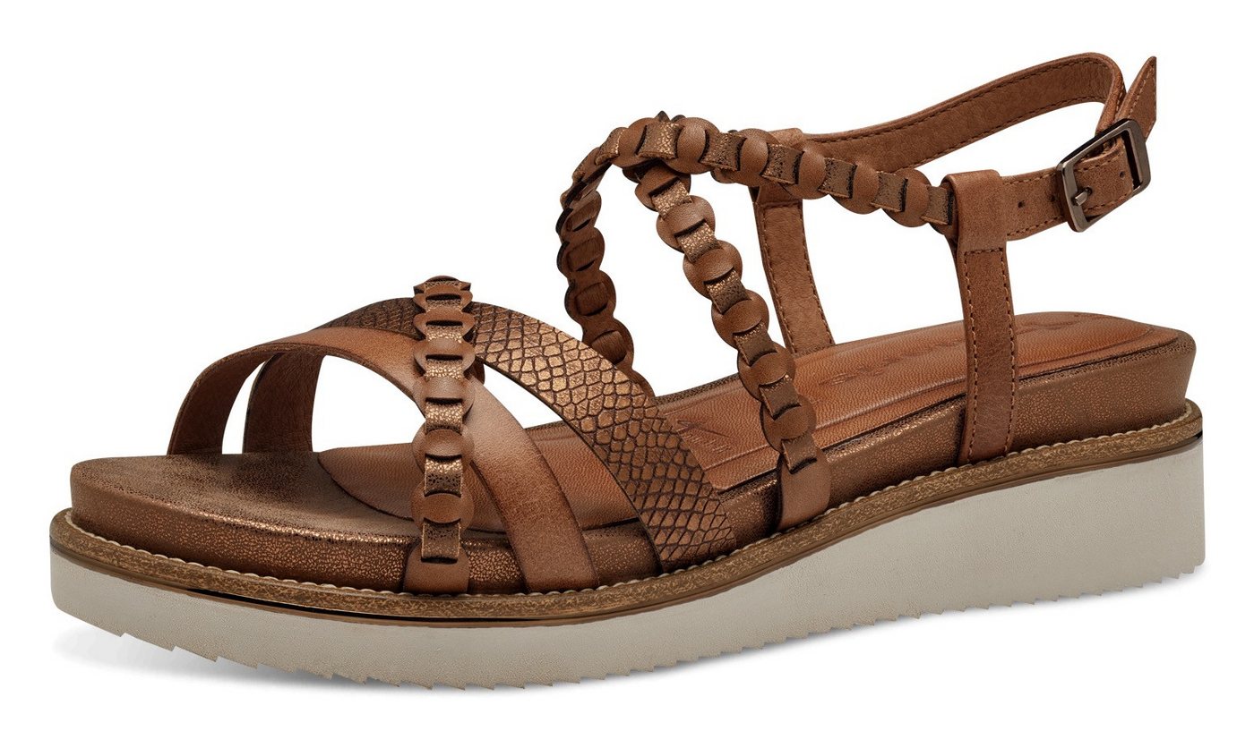 tamaris Keilsandalette, Riemchensandale, Sommerschuh mit verstellbarer Schnalle