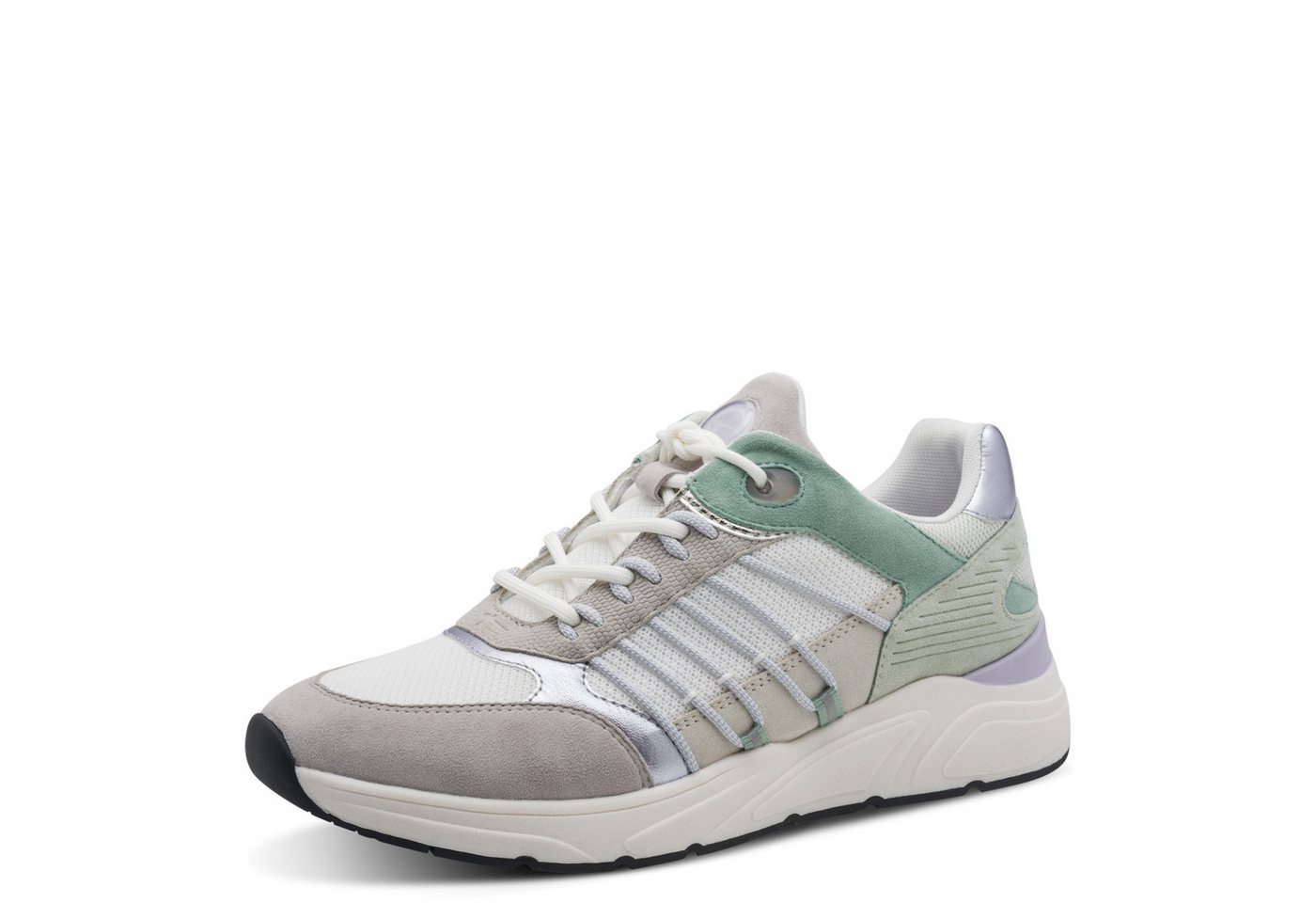 tamaris Keilsneaker, Freizeitschuh, Halbschuh, Schnürschuh mit gepolstertem Schaftrand