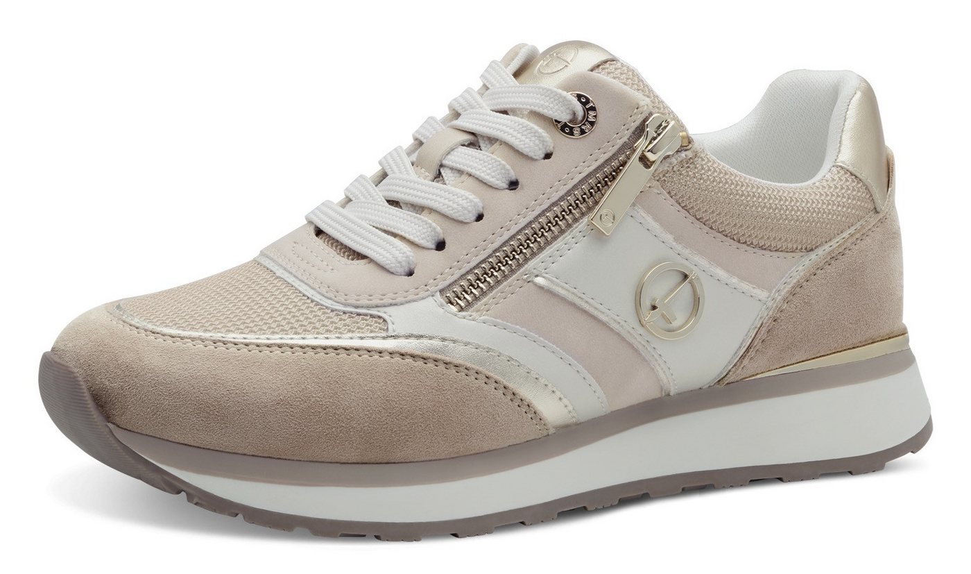 tamaris Keilsneaker, Freizeitschuh, Halbschuh, Schnürschuh mit Kontrastbesätzen