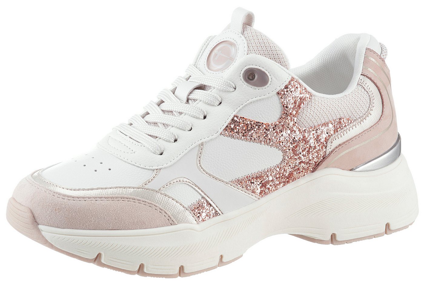 tamaris Keilsneaker, Plateau, Freizeitschuh, Schnürschuh mit kontrastfarbenen Details