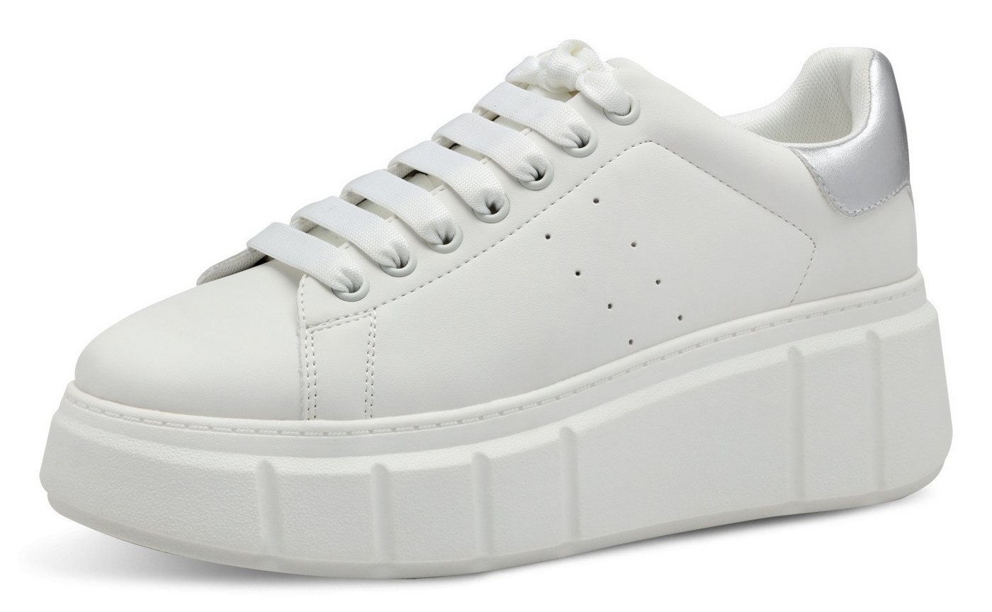tamaris Keilsneaker, Schnürschuh, Halbschuh, Freizeitzeitschuh mit Lochmuster