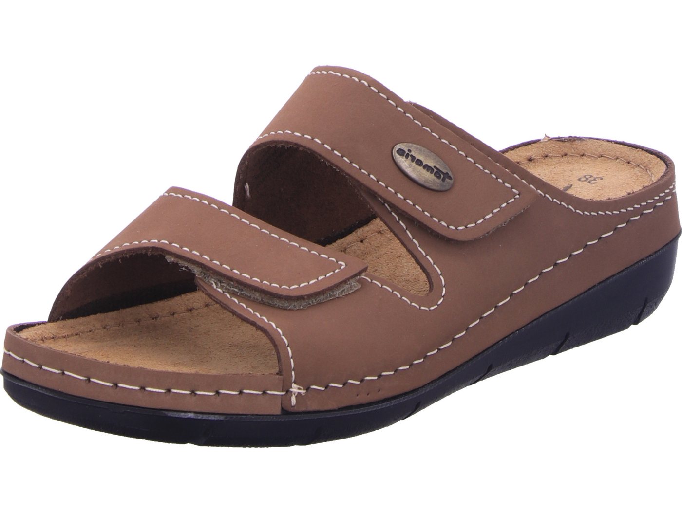 tamaris Lea Keilpantolette echtes Leder (braun)