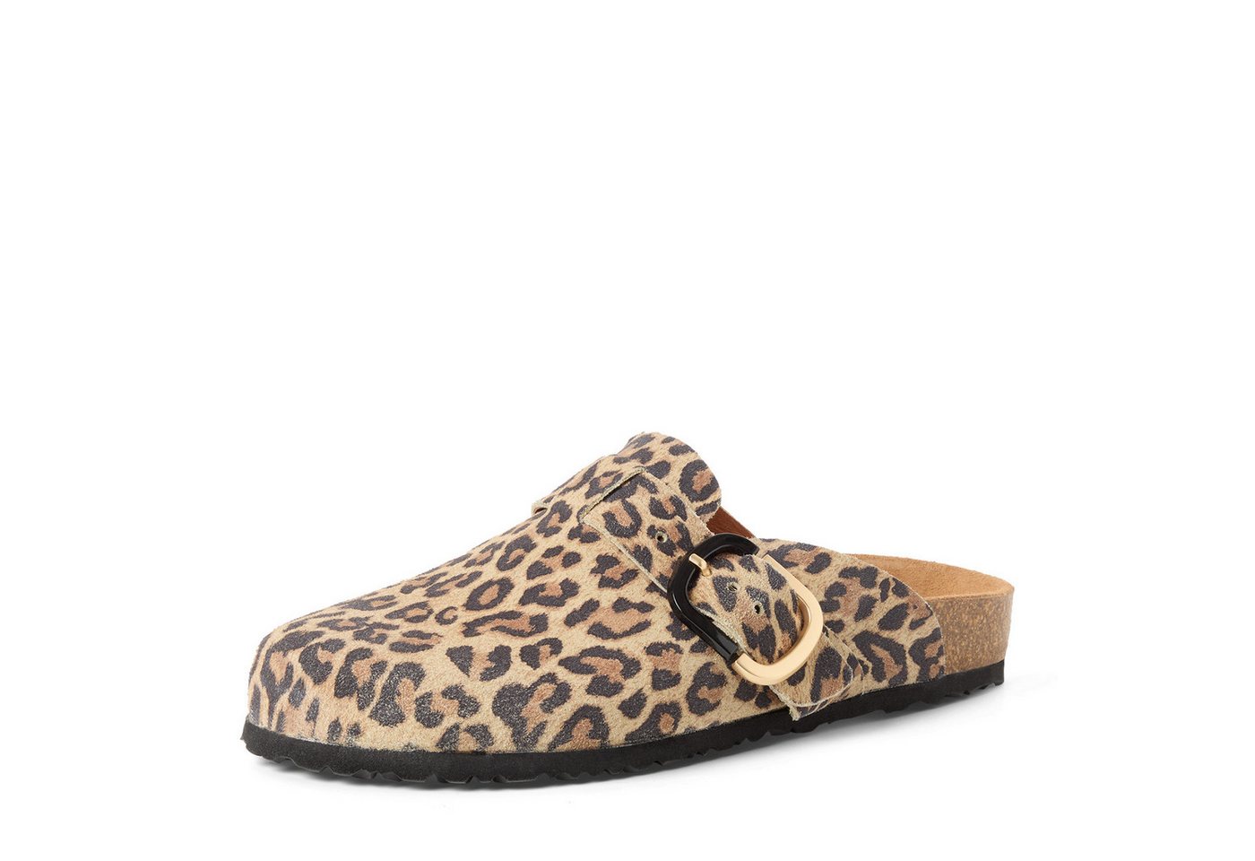 tamaris Lederpantolette Sandale (braun)