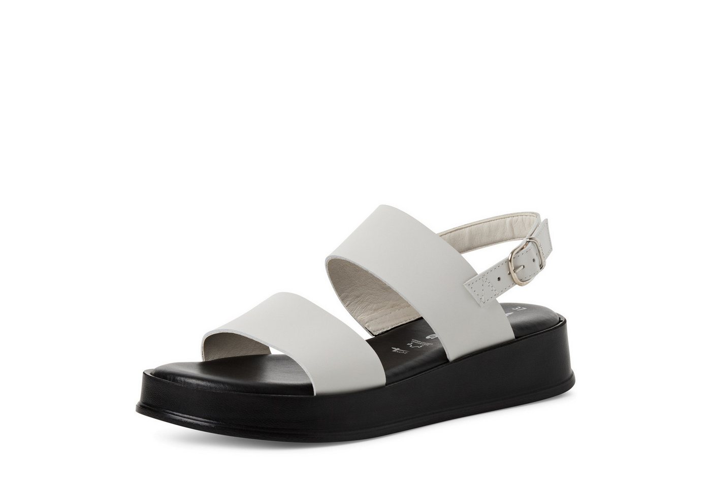 tamaris Ledersandalette Sandale (weiß)