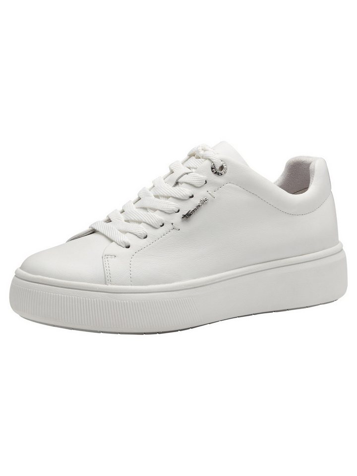 tamaris Removable Sock aus Leder kein Absatz 1-23736-42 Sneaker Removable Sock (weiß)