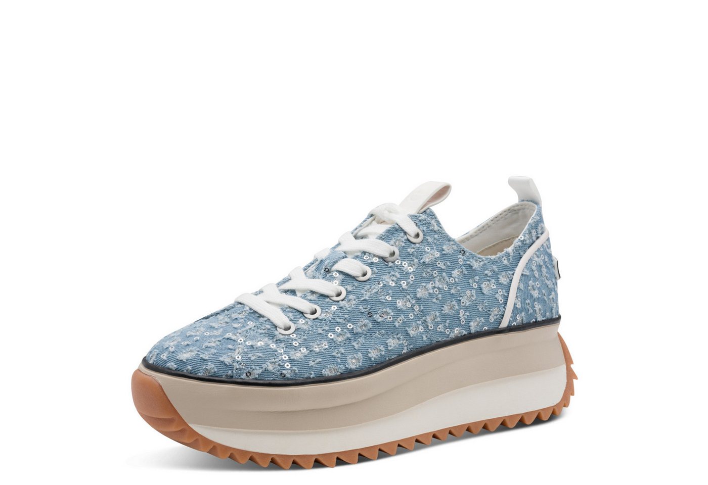 tamaris Milena Plateausneaker, Freizeitschuh, Halbschuh, Schnürschuh in veganer Verarbeitung