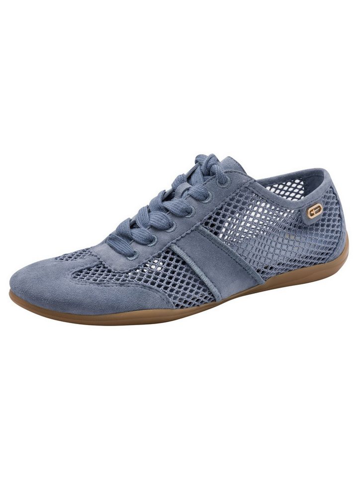 tamaris mit Schnürsenkel kein Absatz 1-23608-46 Schnürschuh (blau)