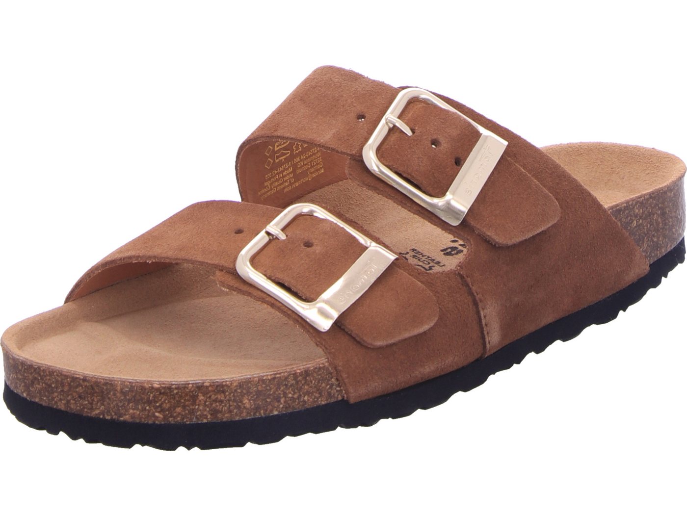 tamaris Pantolette echtes Leder (braun)