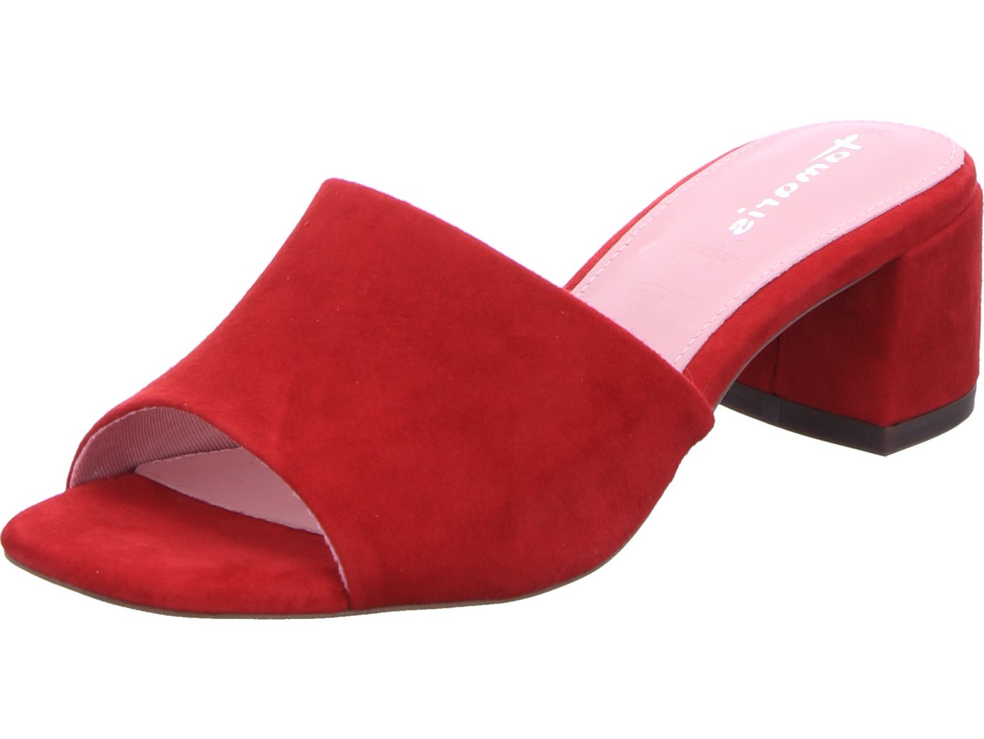 tamaris Pantolette echtes Leder (rot)