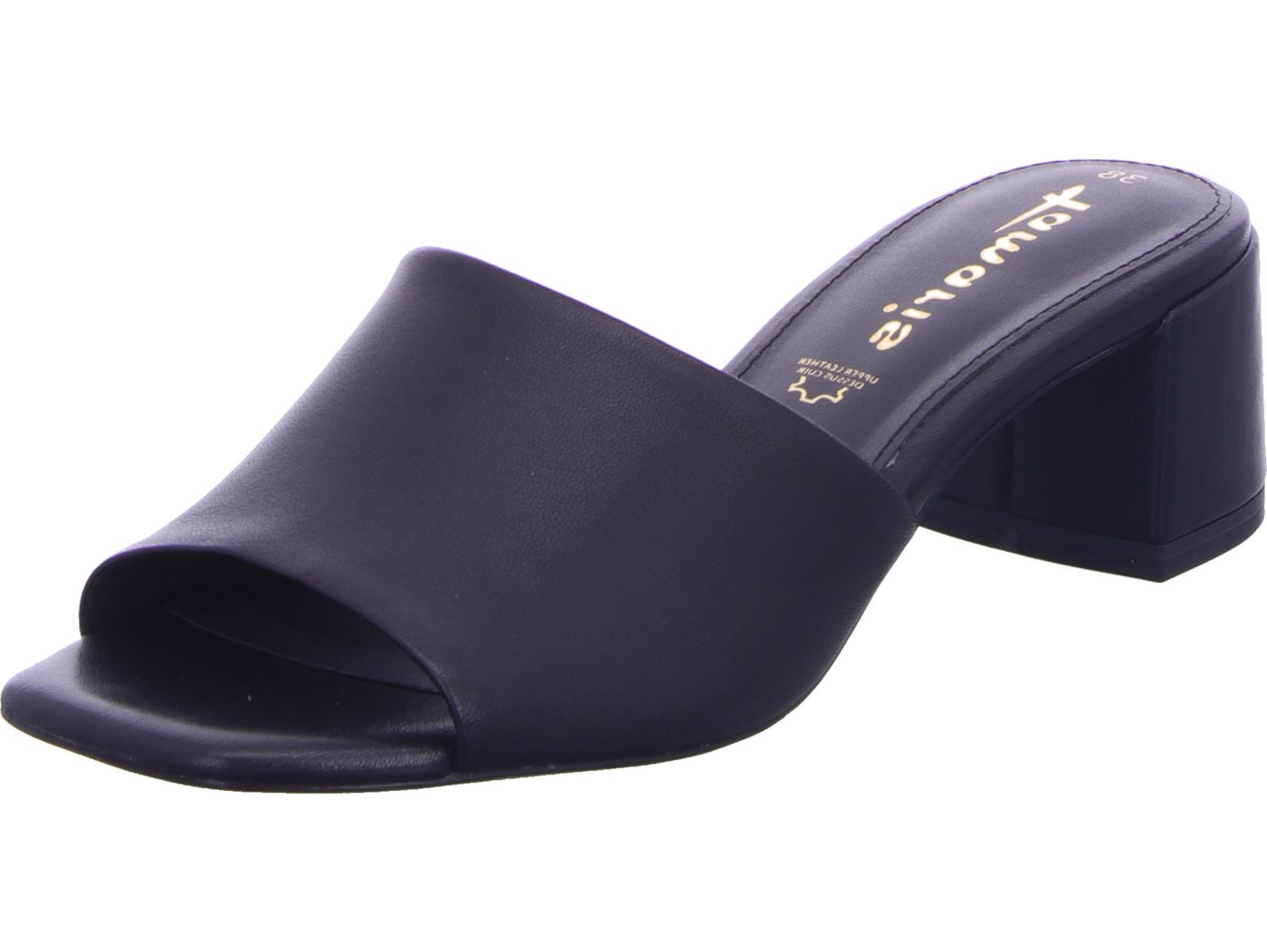 tamaris Pantolette echtes Leder (schwarz)