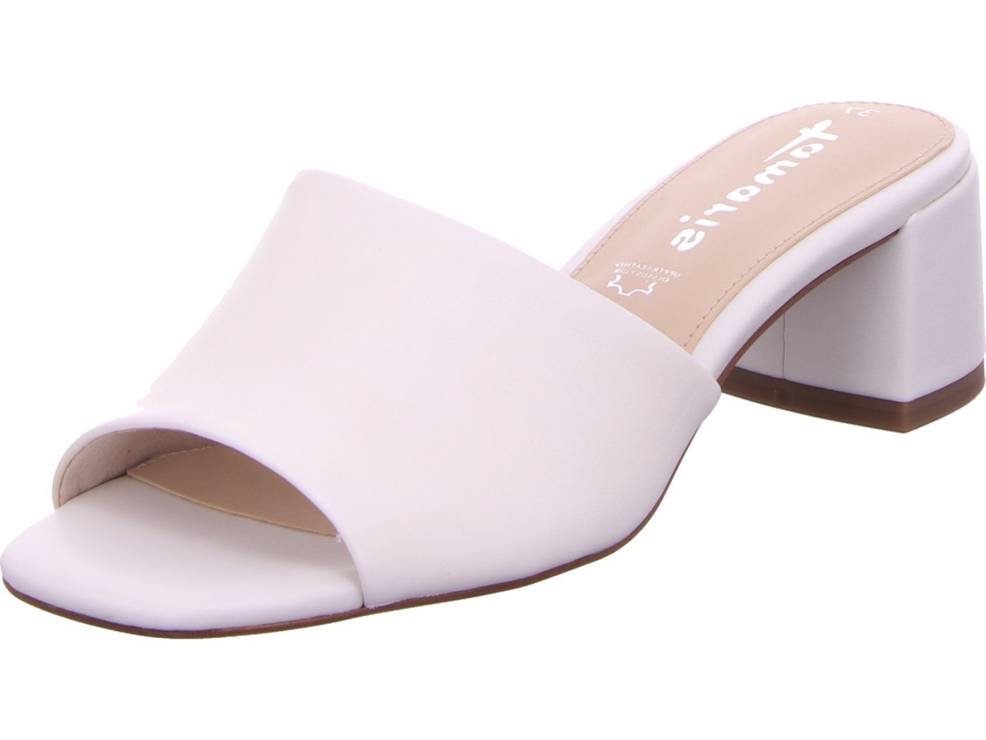 tamaris Pantolette echtes Leder (weiß)