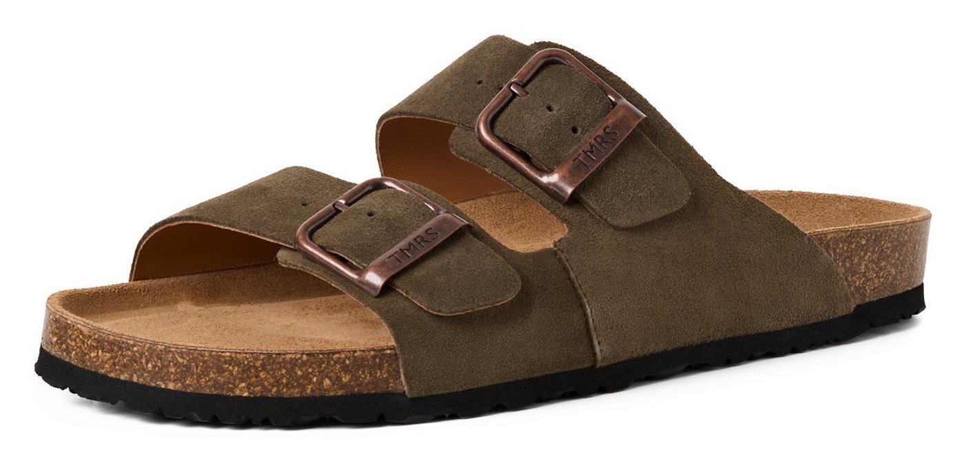 tamaris Pantolette Hausschuh, Bequemschuh mit Logo-Schriftzug, für Herren (grün)