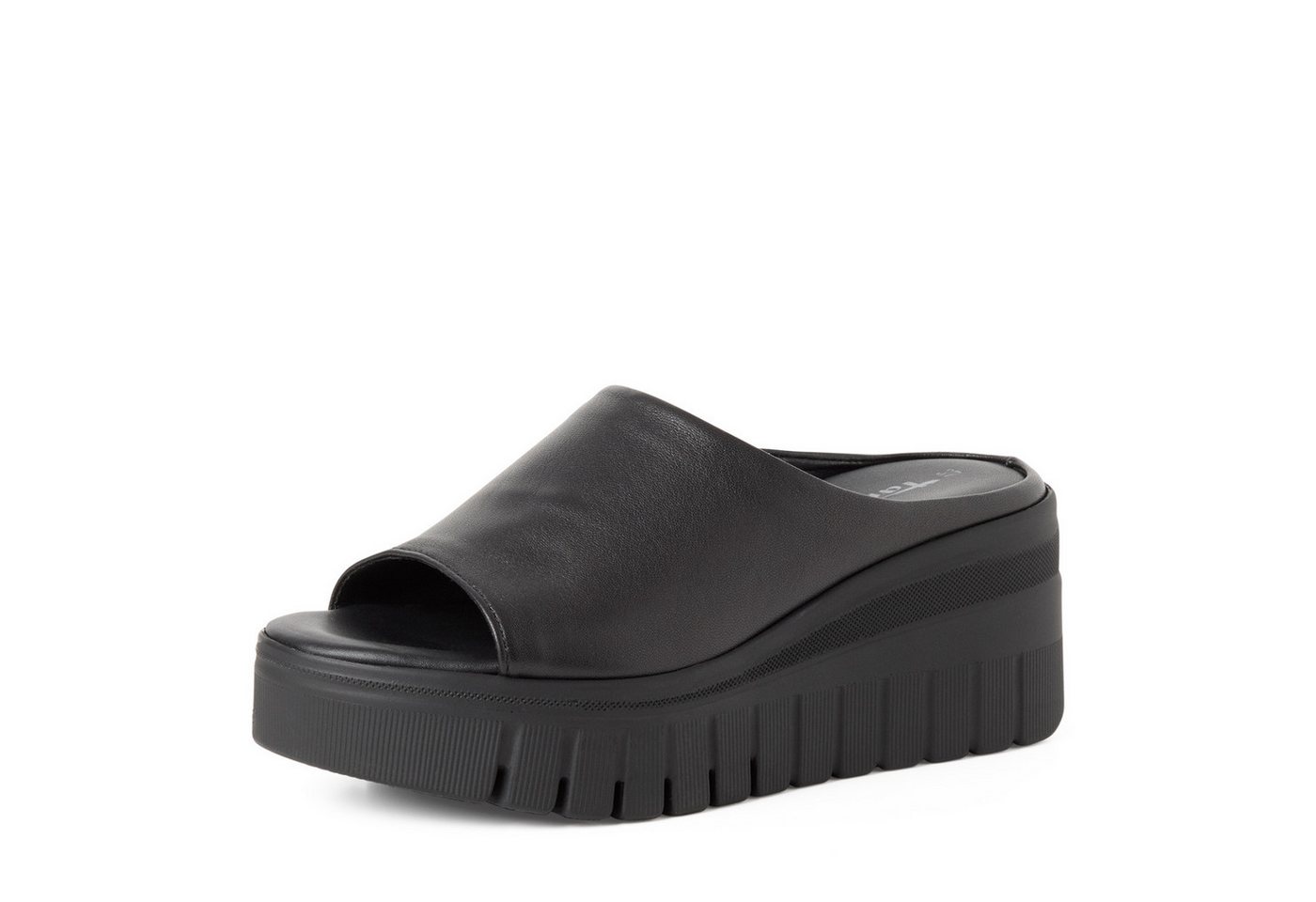 tamaris Pantolette Keilabsatz, Sommerschuh, Schupfschuh mit markantem Plateau