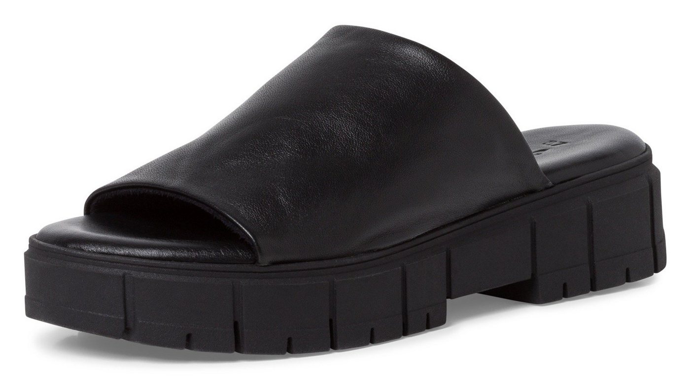 tamaris Pantolette, Plateau, Sommerschuh, Schlappen im monochromen Look