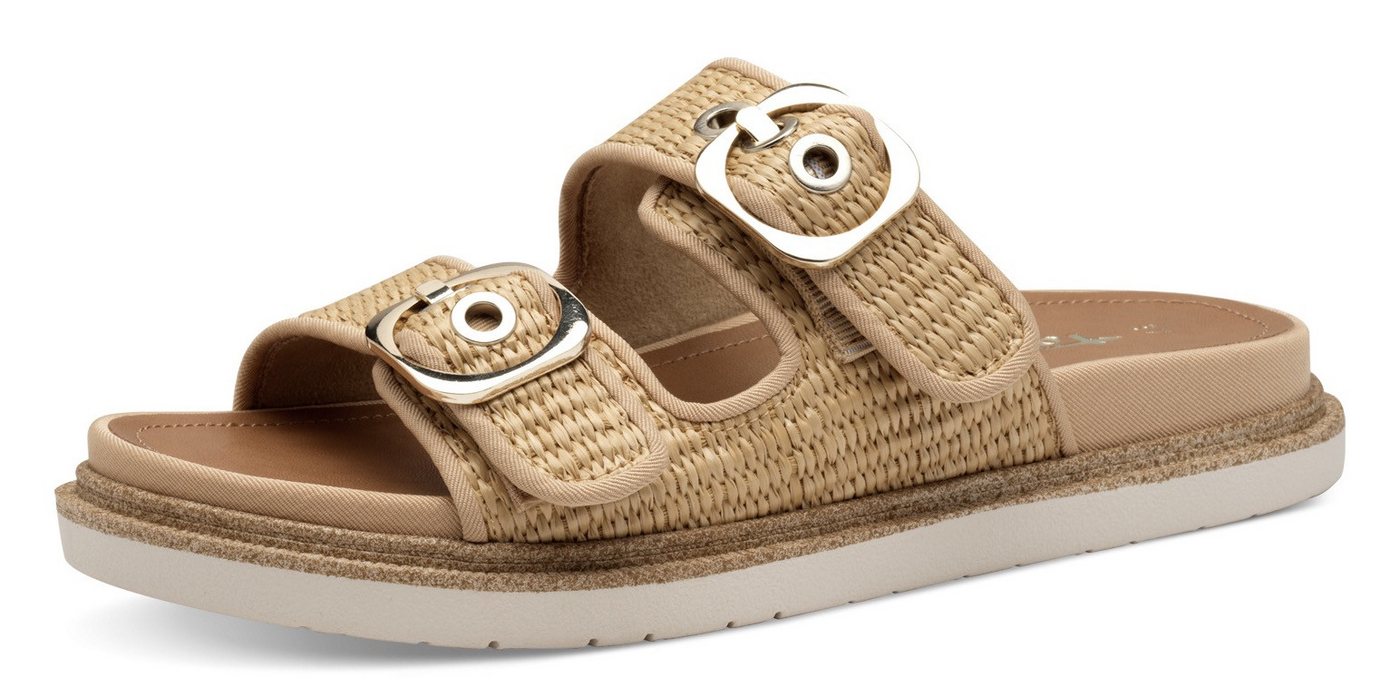 tamaris Pantolette, Plateau, Sommerschuh, Schlappen mit verstellbaren Schnallen