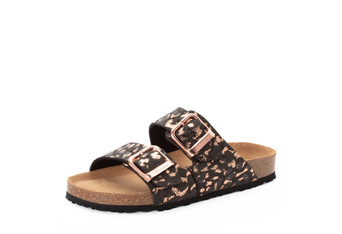 tamaris Pantolette Schlupfschuh, Flats mit verstellbaren Schnallen