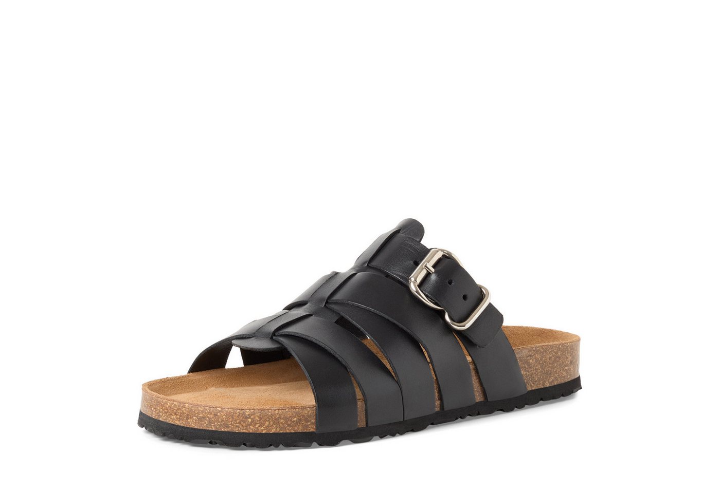 tamaris Pantolette Schlupfschuh, Hausschuh, Sommerschuh mit Veloursleder-Fußbett