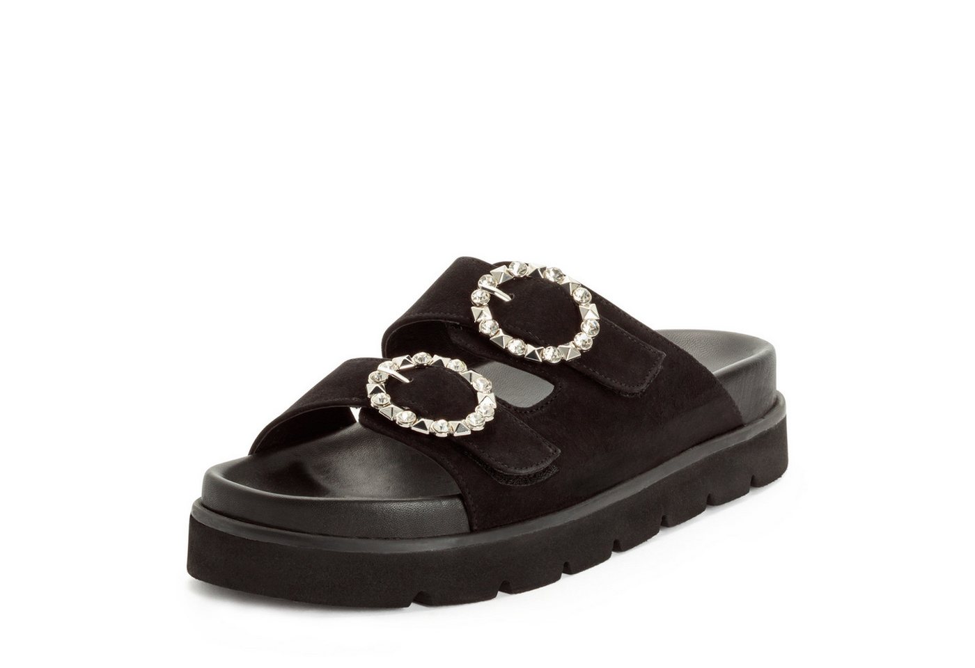 tamaris Pantolette Sommerschuh mit schmuckbesetzten, verstellbaren Schnallen