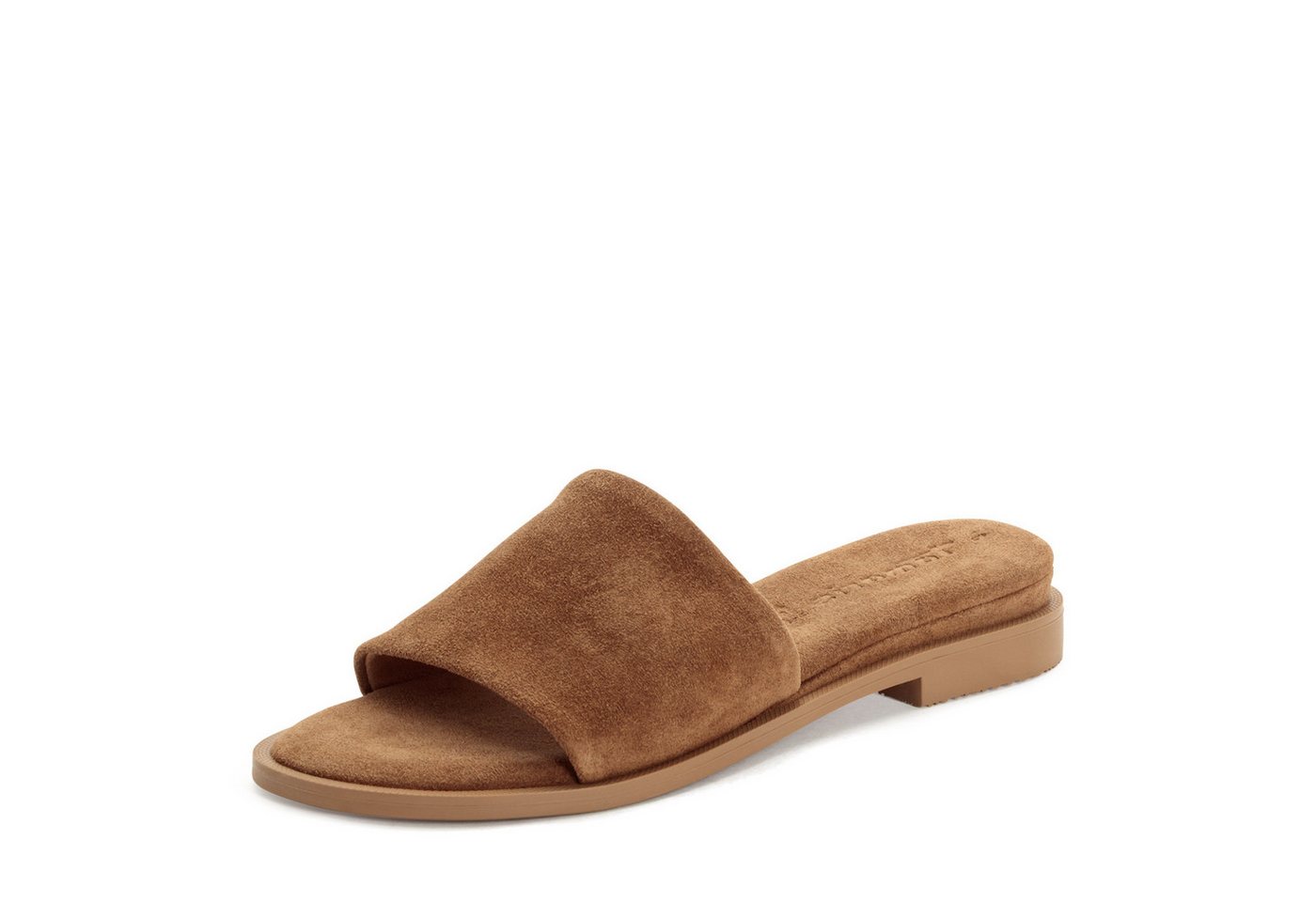 tamaris Pantolette Sommerschuh, Schlüpfschuh, Flat mit breiter Bandage