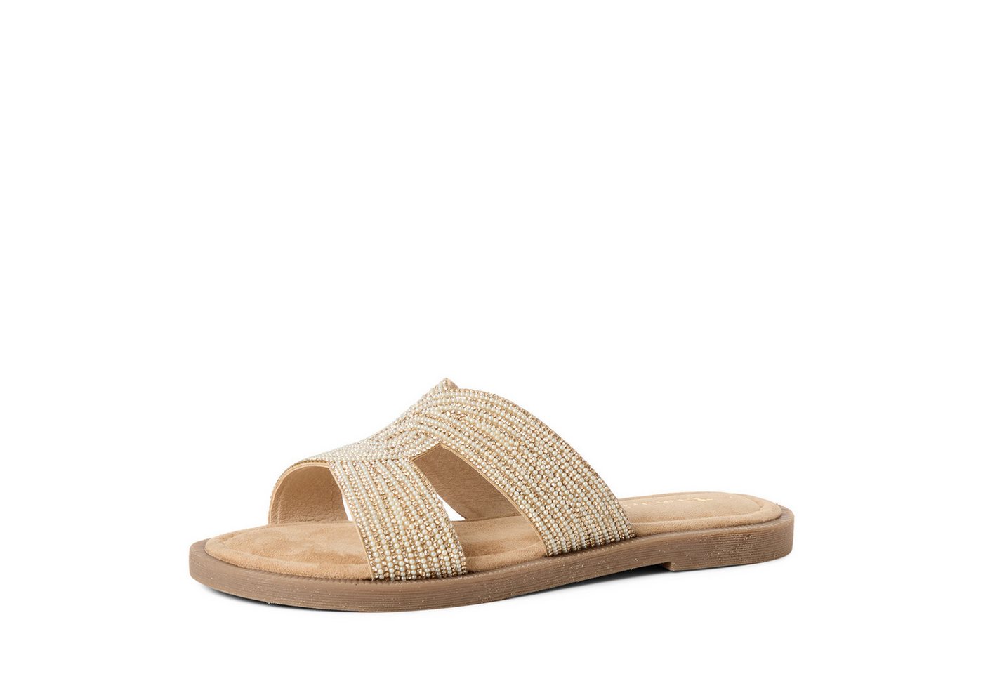 tamaris Pantolette Sommerschuh, Schlupfschuh, Flats mit Schmucksteine