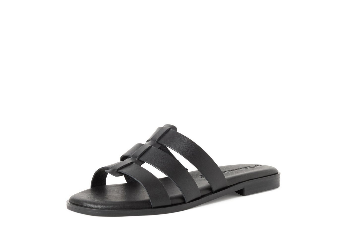 tamaris Pantolette, Sommerschuh, Schupfschuh, Flats mit modischen Riemchen