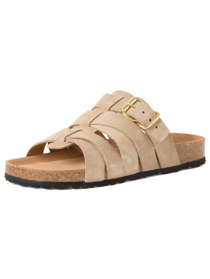 tamaris Pantoletten Veloursleder Pantolette