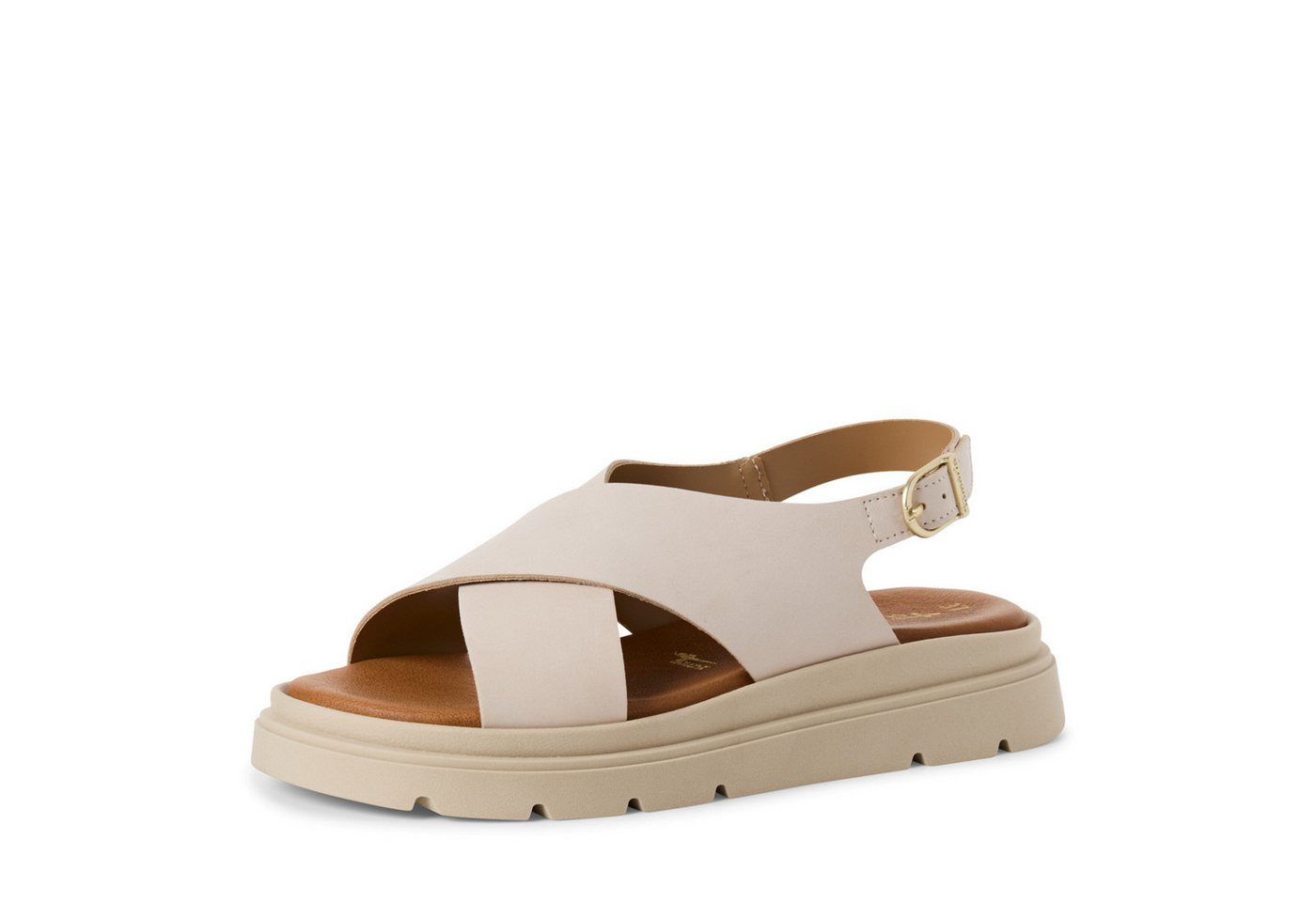 tamaris Plateausandale Plateau, Riemchensandale mit Touch it-Ausstattung (beige)